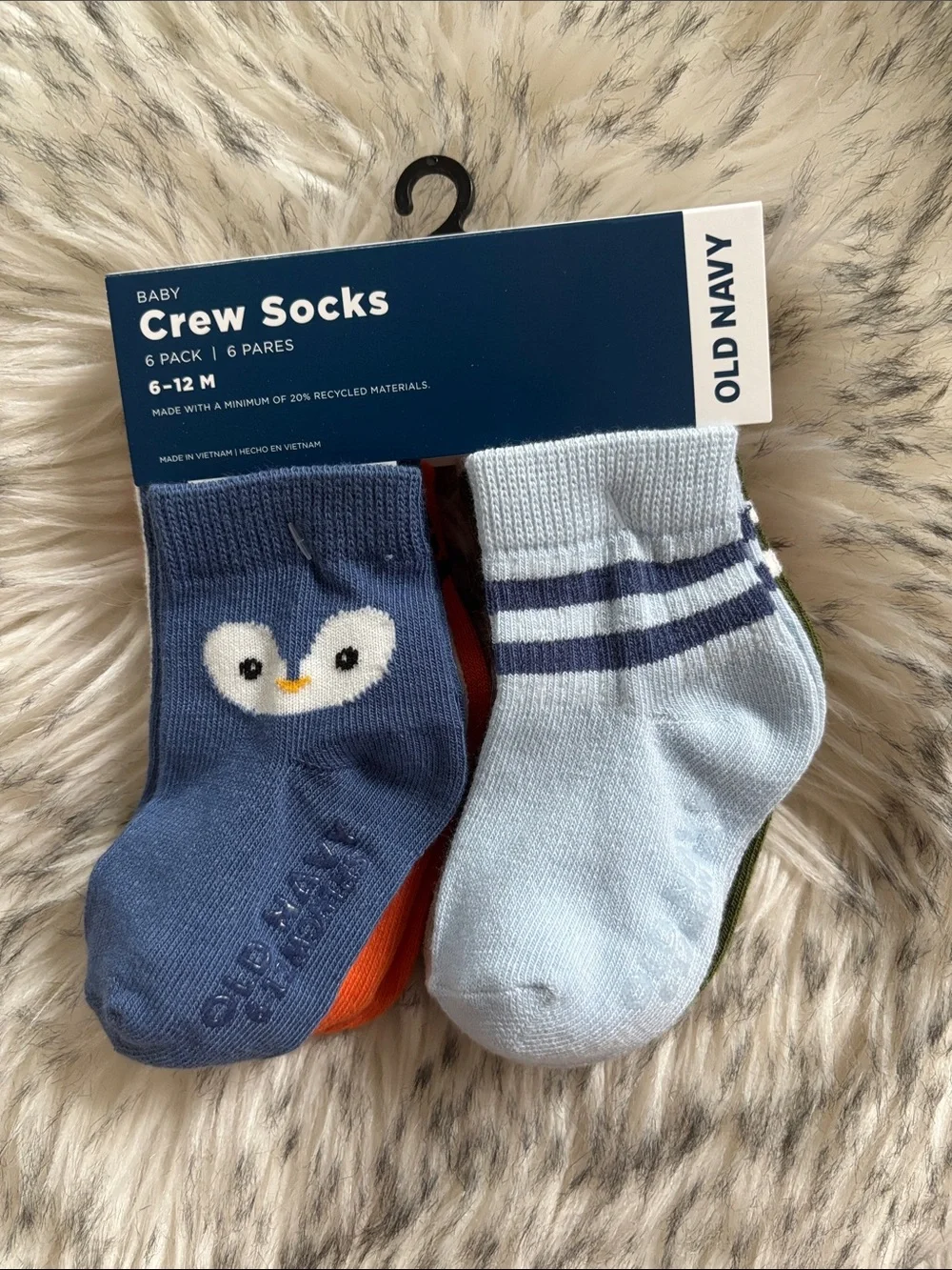 6M-12M NWT 6 Pack Old Navy Crew Socks Crew Socks